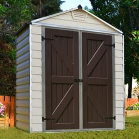 Palram - Canopia Skylight 6x3 Apex Tan Plastic Shed with floor