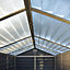 Palram - Canopia Skylight 6x3 ft Apex Dark grey Plastic 2 door Shed with floor