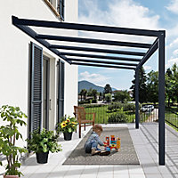 Palram - Canopia Stockholm Grey Patio cover (H)3240mm (W)3410mm