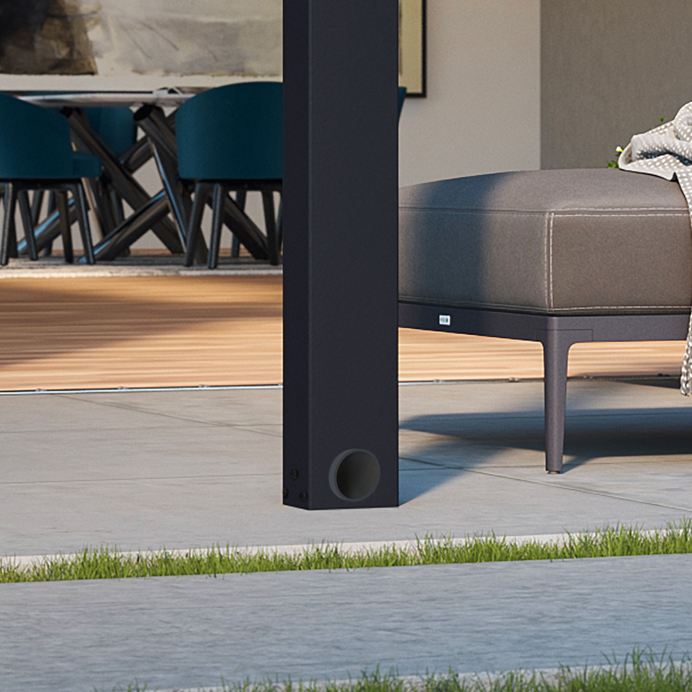 Palram - Canopia Stockholm Grey Patio cover (H)3400mm (W)3700mm