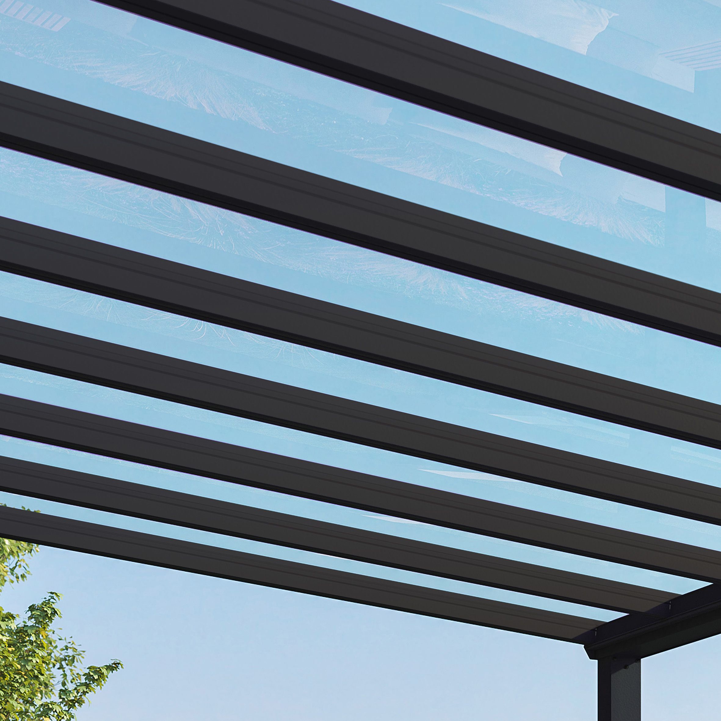 Palram - Canopia Stockholm Grey Patio cover (H)3400mm (W)7400mm