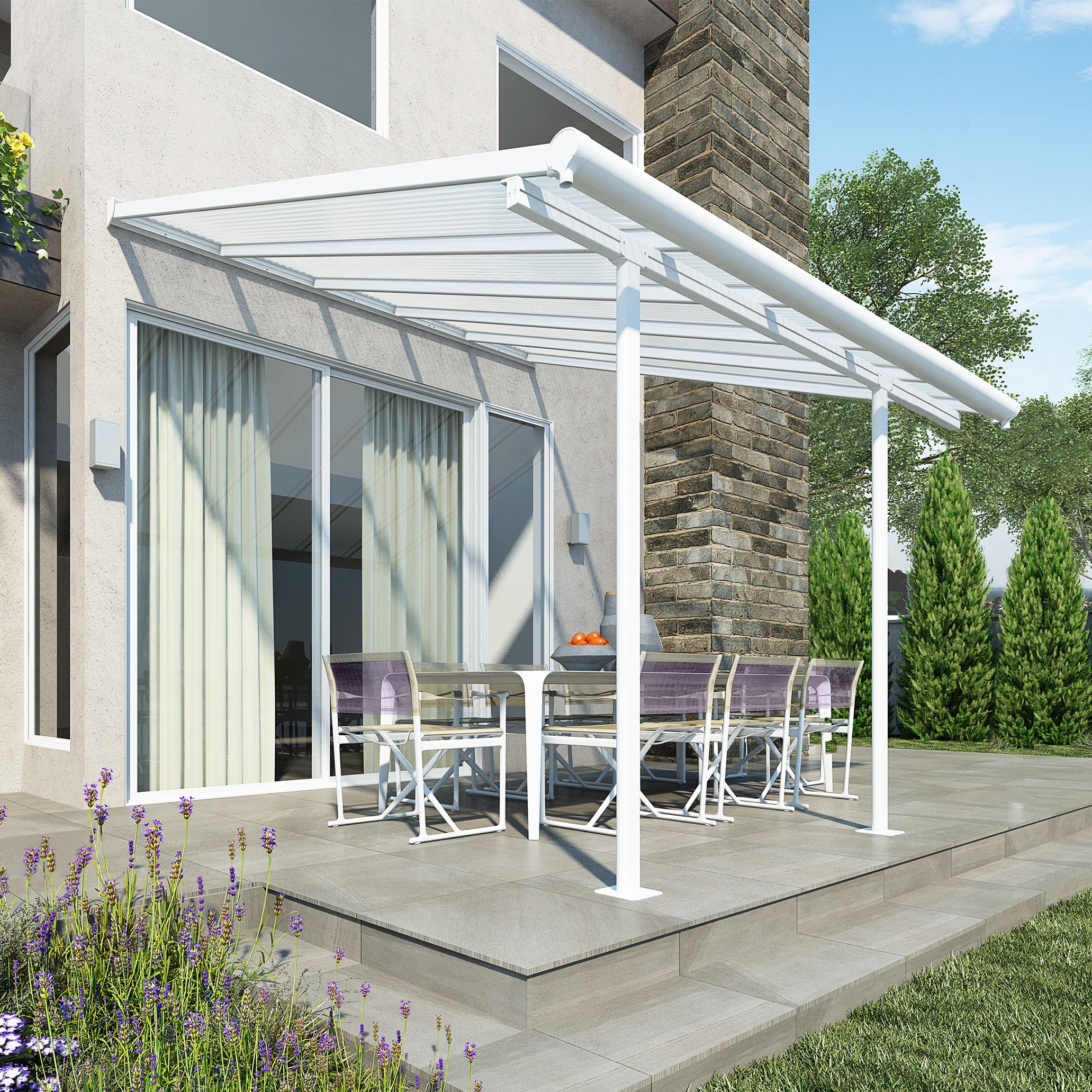 Palram - Canopia White Patio cover (H)3000mm (W)3050mm