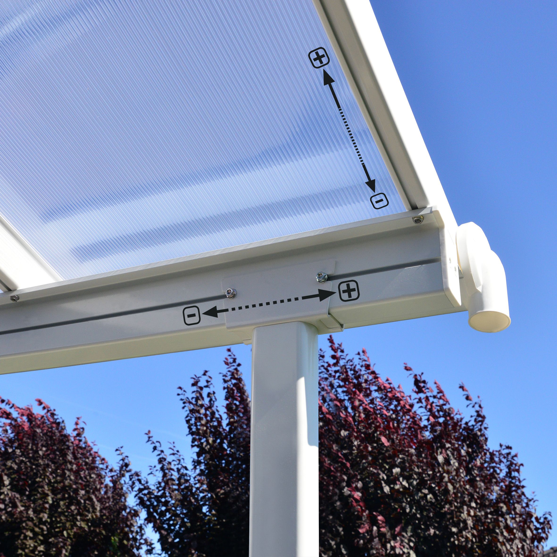 Palram - Canopia White Patio cover (H)3000mm (W)4250mm