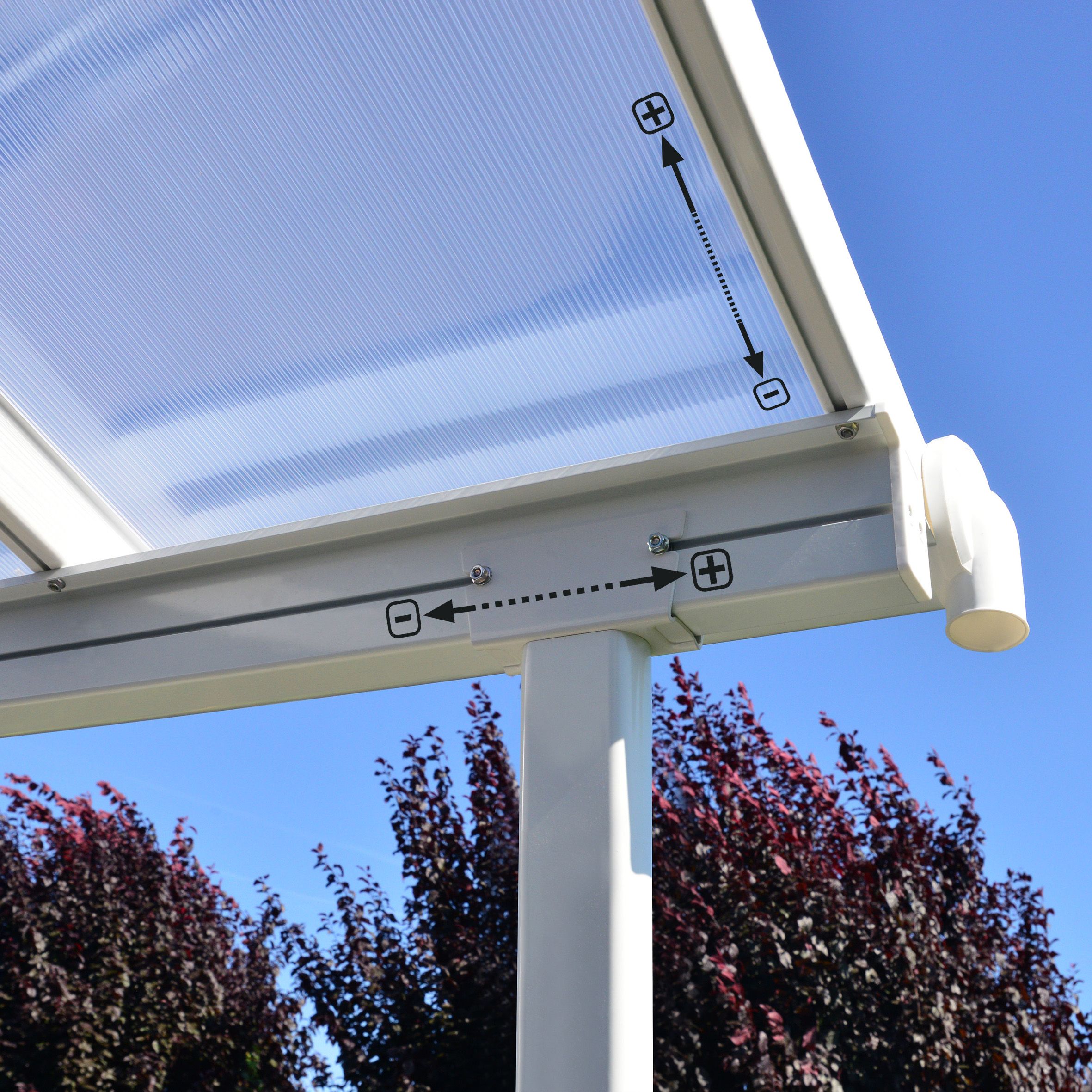 Palram - Canopia White Patio cover (H)3000mm (W)5460mm