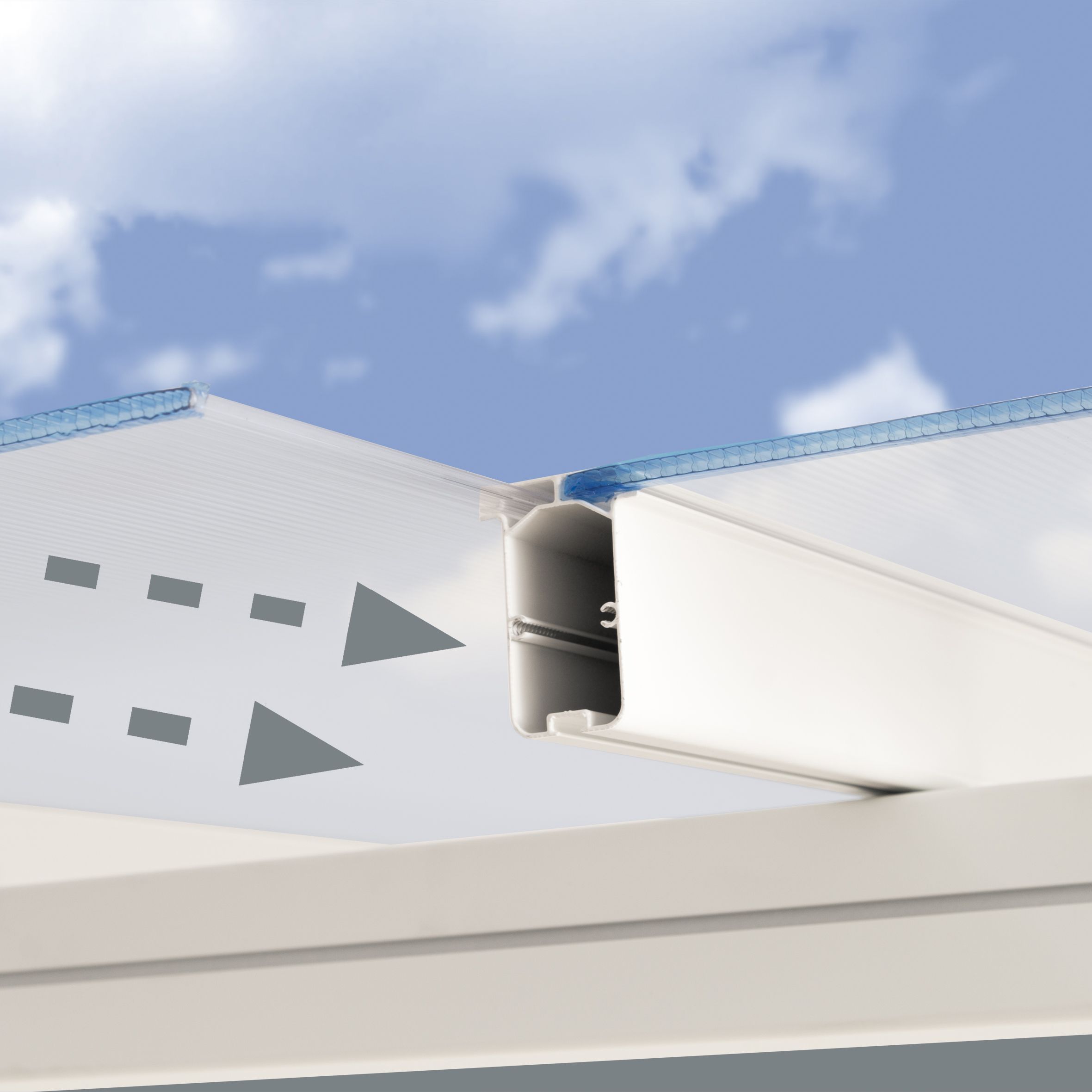 Palram - Canopia White Patio cover (H)3000mm (W)5460mm