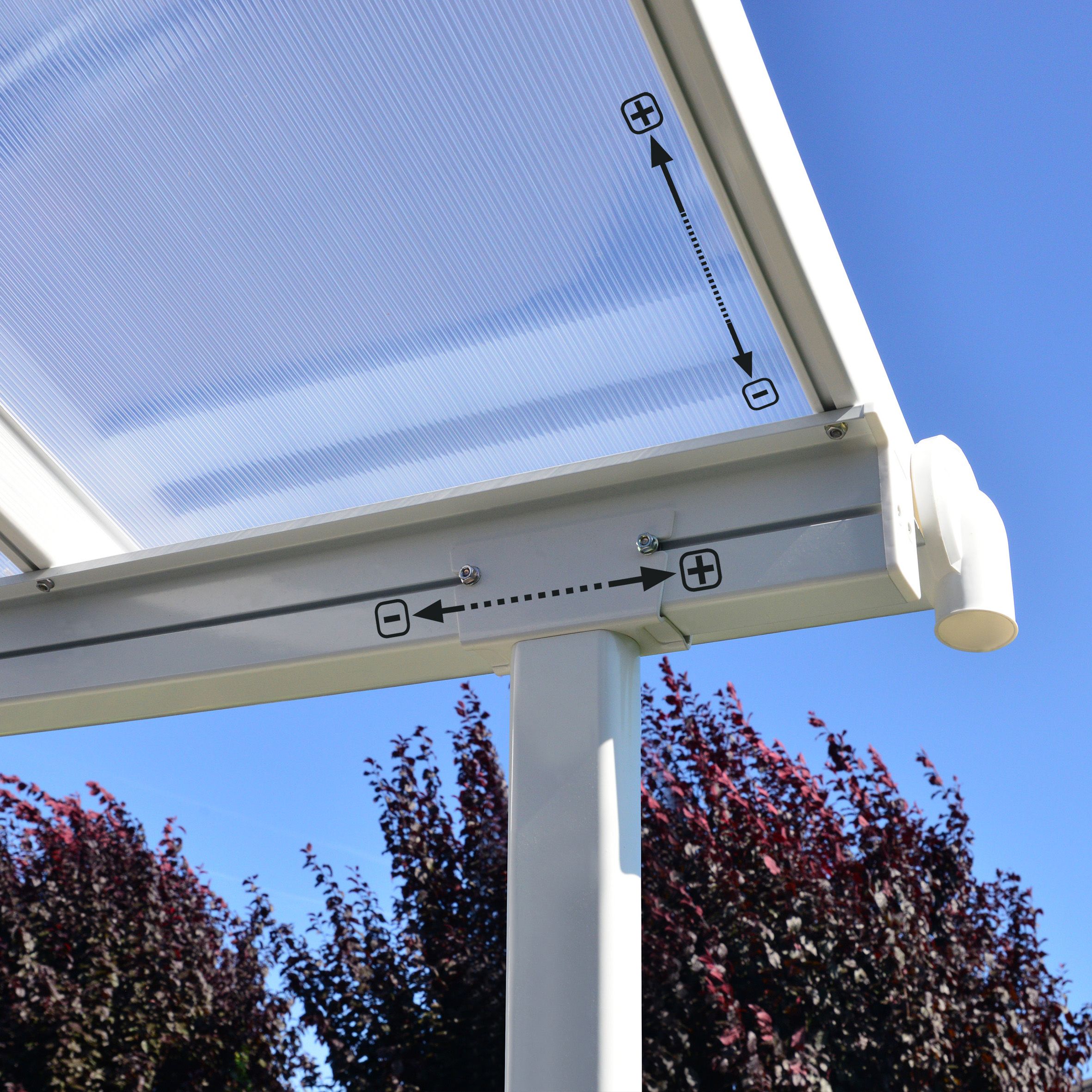 Palram - Canopia White Patio cover (H)3000mm (W)6100mm