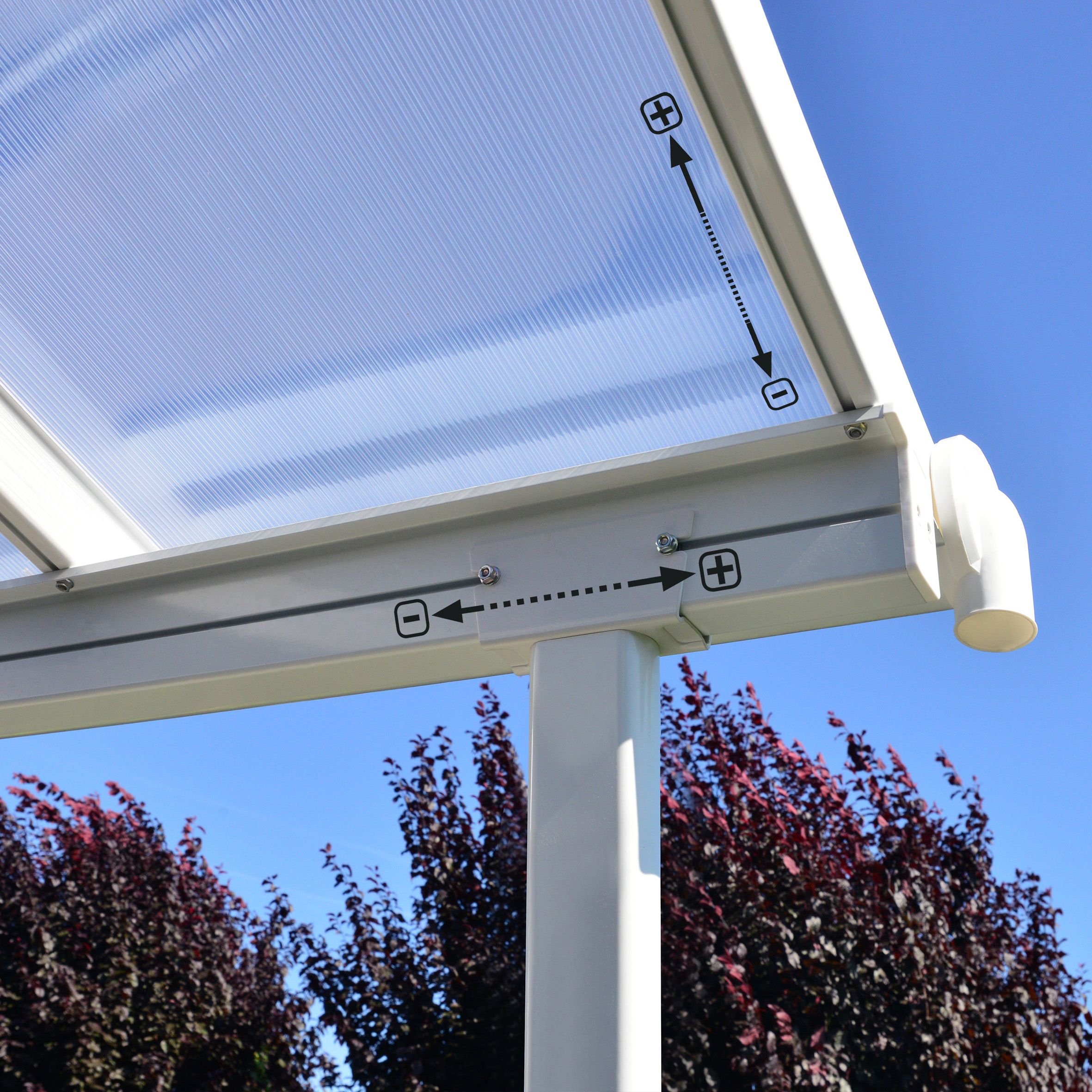 Palram - Canopia White Patio cover (H)3000mm (W)8510mm