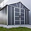 Palram - Canopia Yukon with WPC floor 11x17 ft Apex Dark grey Plastic 2 door Shed with floor