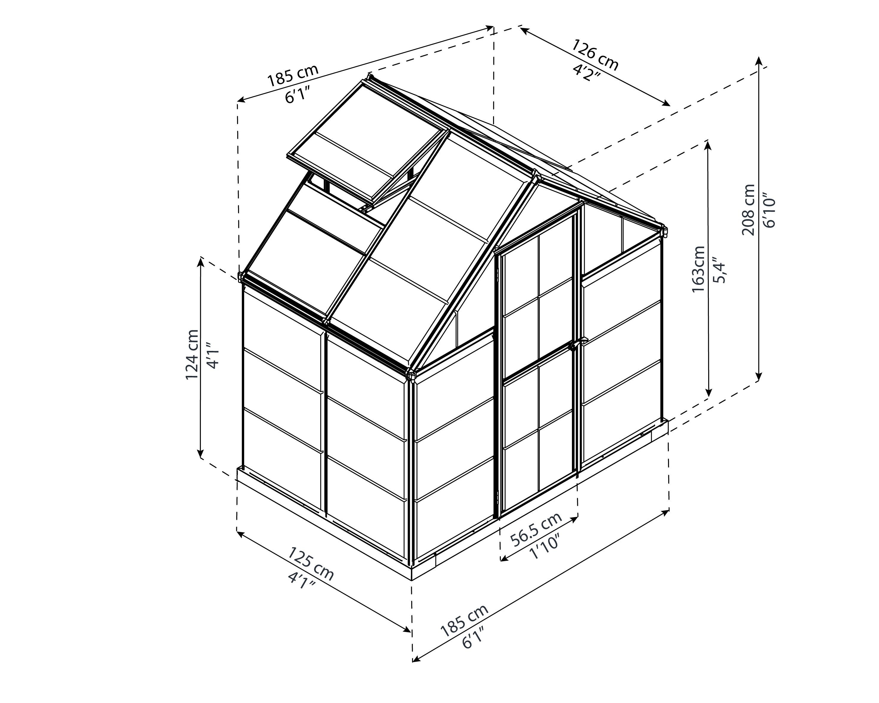 serre palram 6x4 greenhouse castorama