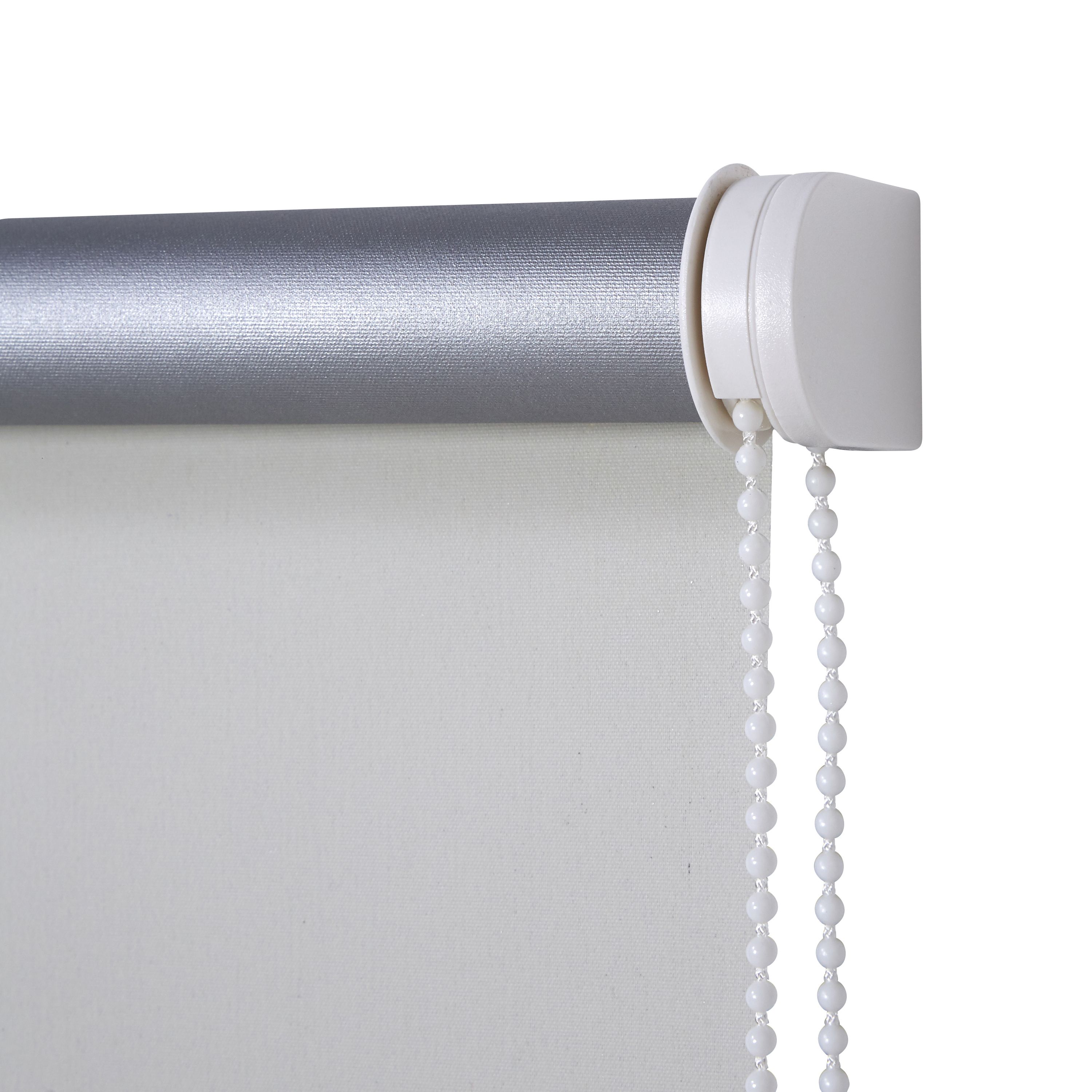 Pama Corded White Plain Thermal Thermo Roller blind (W)60cm (L)195cm