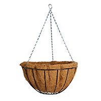 Panacea Classic Black Round Wire Hanging basket, 40cm