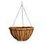 Panacea Classic design Black Round Wire Hanging basket, 35cm