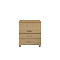 Pandora Textured Oak effect 4 Drawer Chest of drawers (H)910mm (W)800mm (D)420mm