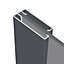 Panel Shaker Mirrored Graphite 4 door Sliding Wardrobe Door kit (H)2260mm (W)2898mm