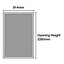 Panel Shaker Mirrored Oak effect 3 door Sliding Wardrobe Door kit (H)2260mm (W)2592mm