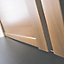 Panel Shaker Mirrored Oak effect 3 door Sliding Wardrobe Door kit (H)2260mm (W)2592mm
