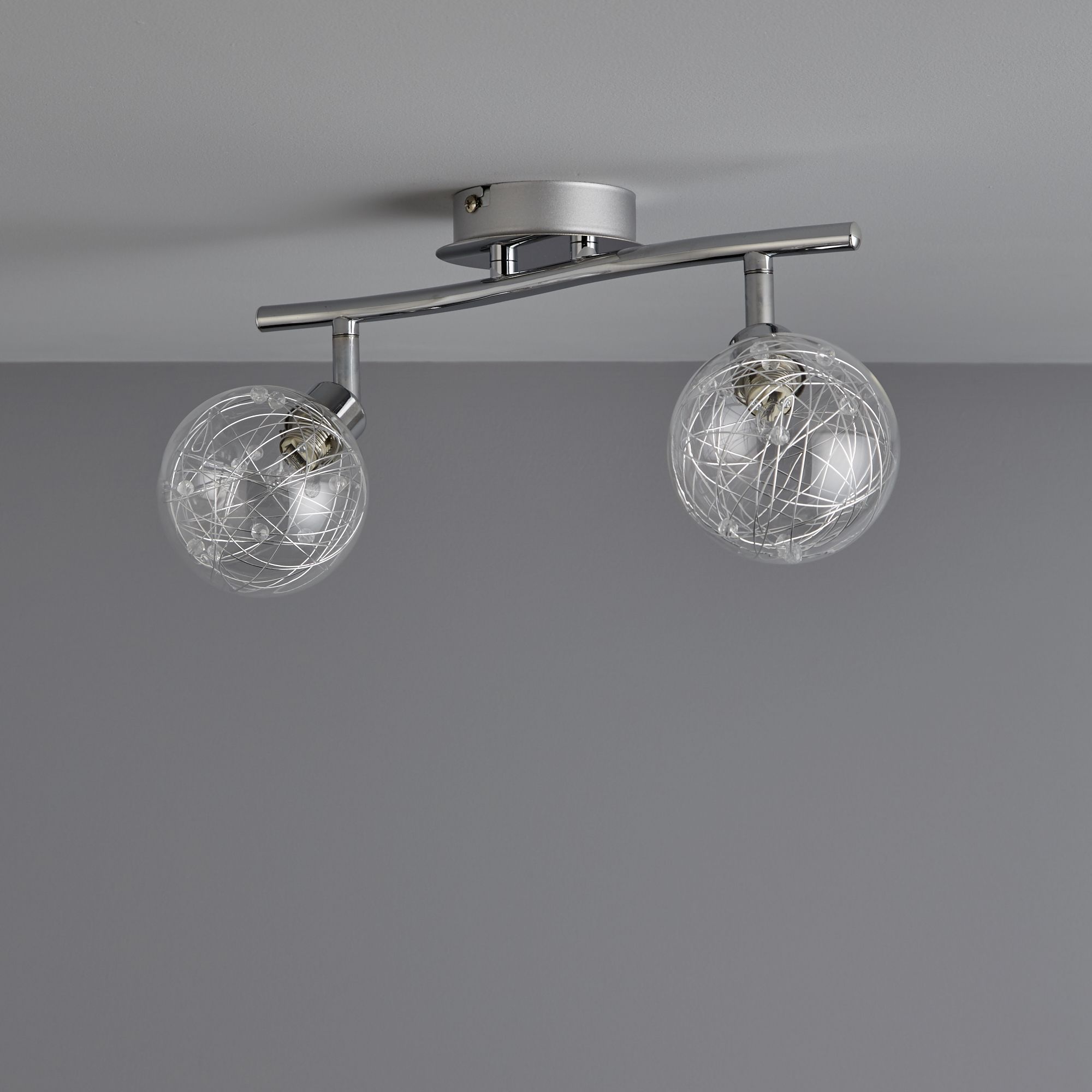 Paralia chrome effect 3 lamp deals spotlight