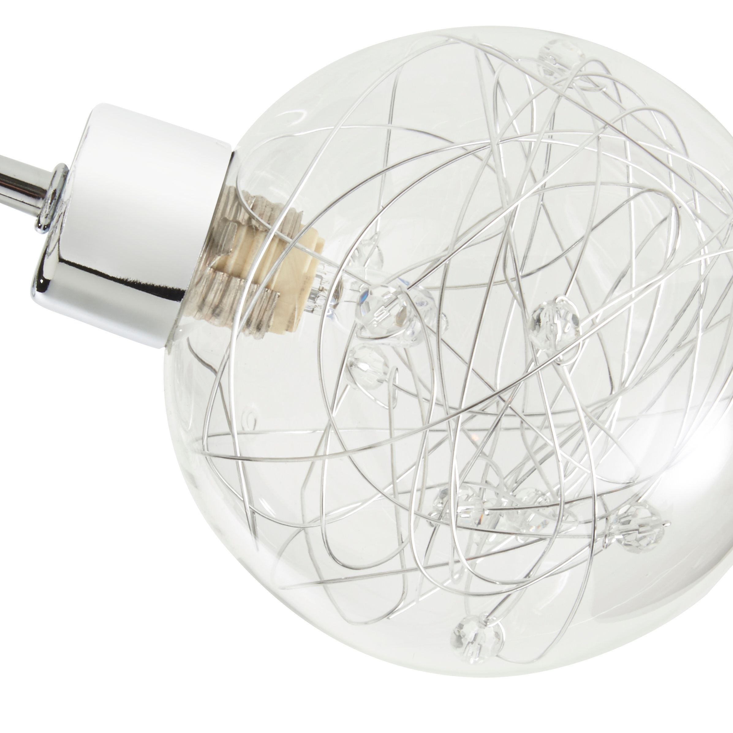 Paralia Gloss Chrome effect 3 Light Spotlight Tradepoint