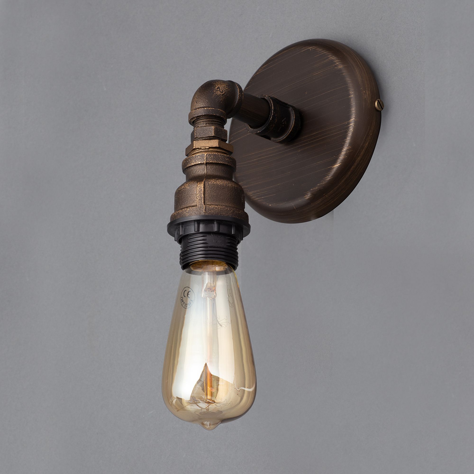 Parel Pipe Bronze effect Wall light
