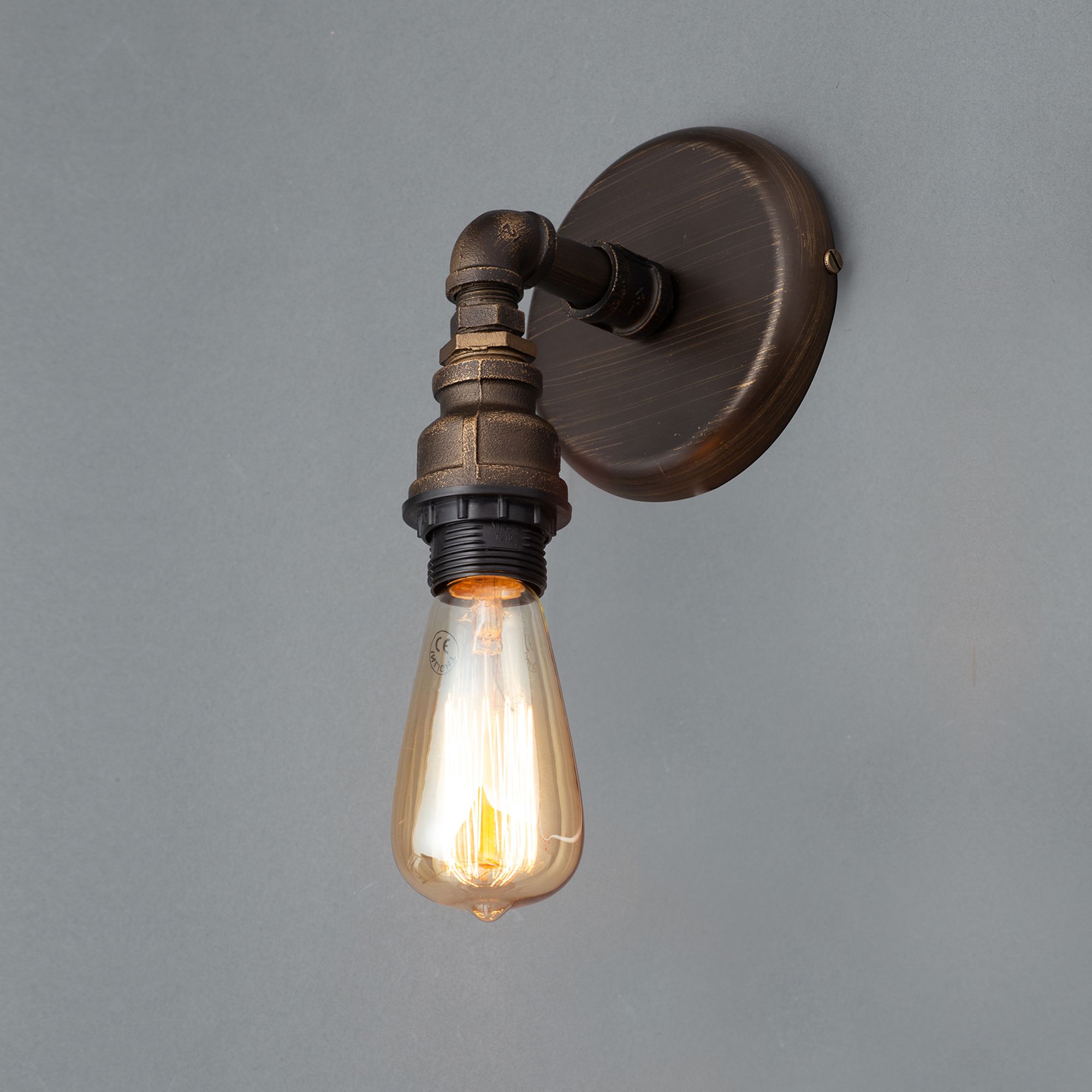 Parel Pipe Bronze effect Wall light