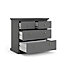 Paris Matt grey 4 Drawer Chest of drawers (H)869mm (W)962mm (D)485mm