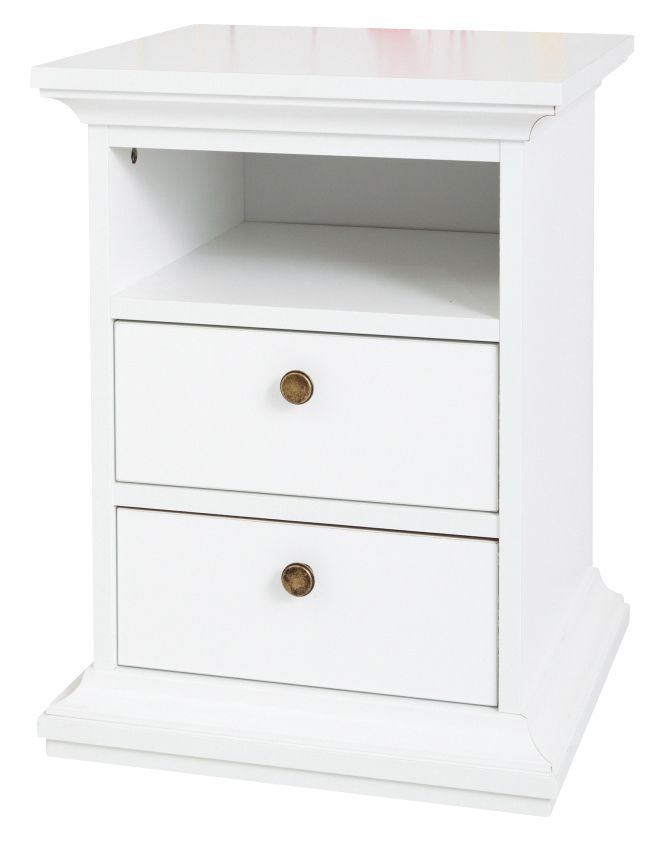 Paris matt 2 drawer bedside outlet chest