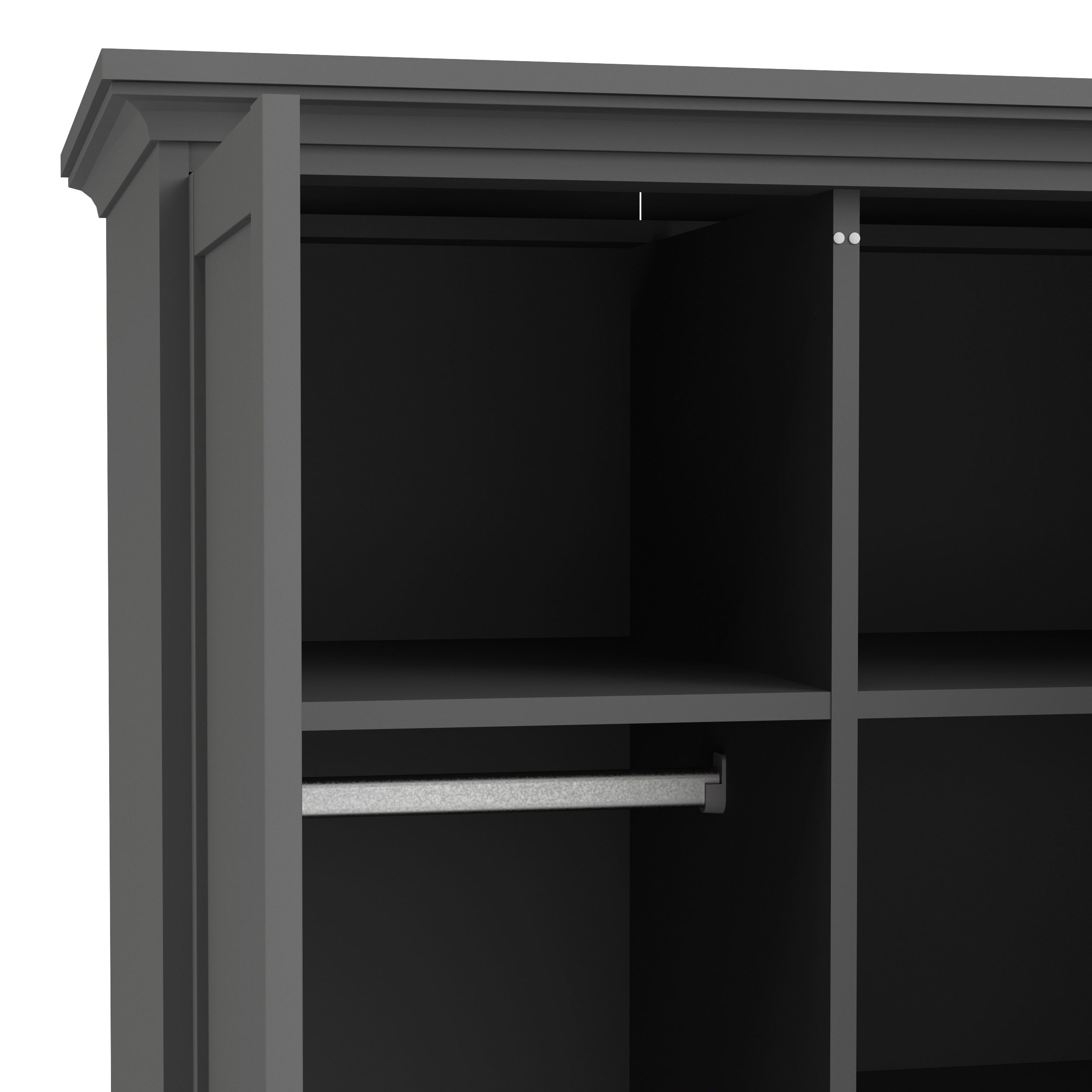 Paris Modern Matt grey Double Wardrobe (H)2006mm (W)962mm (D)605mm