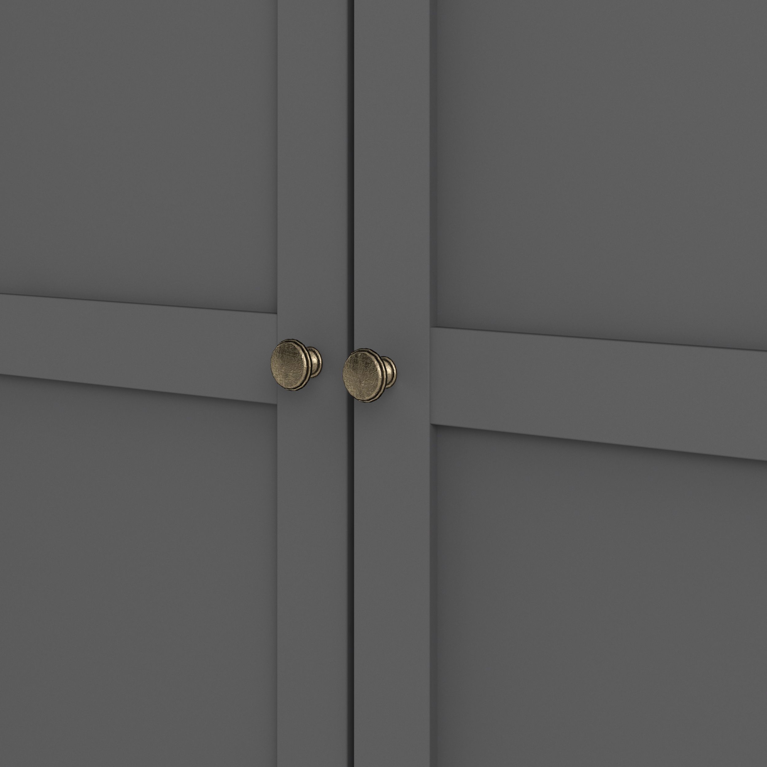 Paris Modern Matt grey Double Wardrobe (H)2006mm (W)962mm (D)605mm
