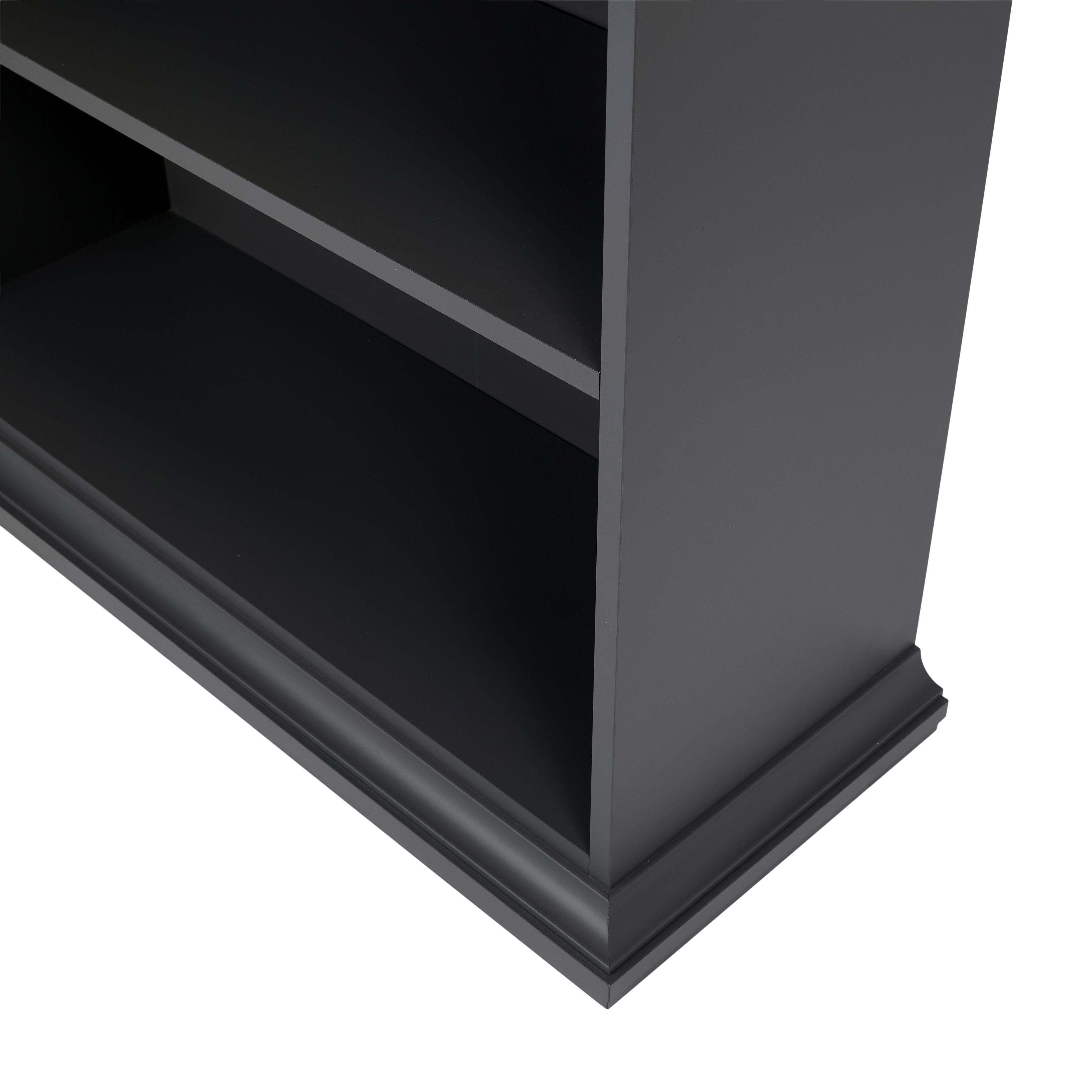 Paris Tall Grey Freestanding 5 shelf Rectangular Bookcase, (H)200mm (W)962mm