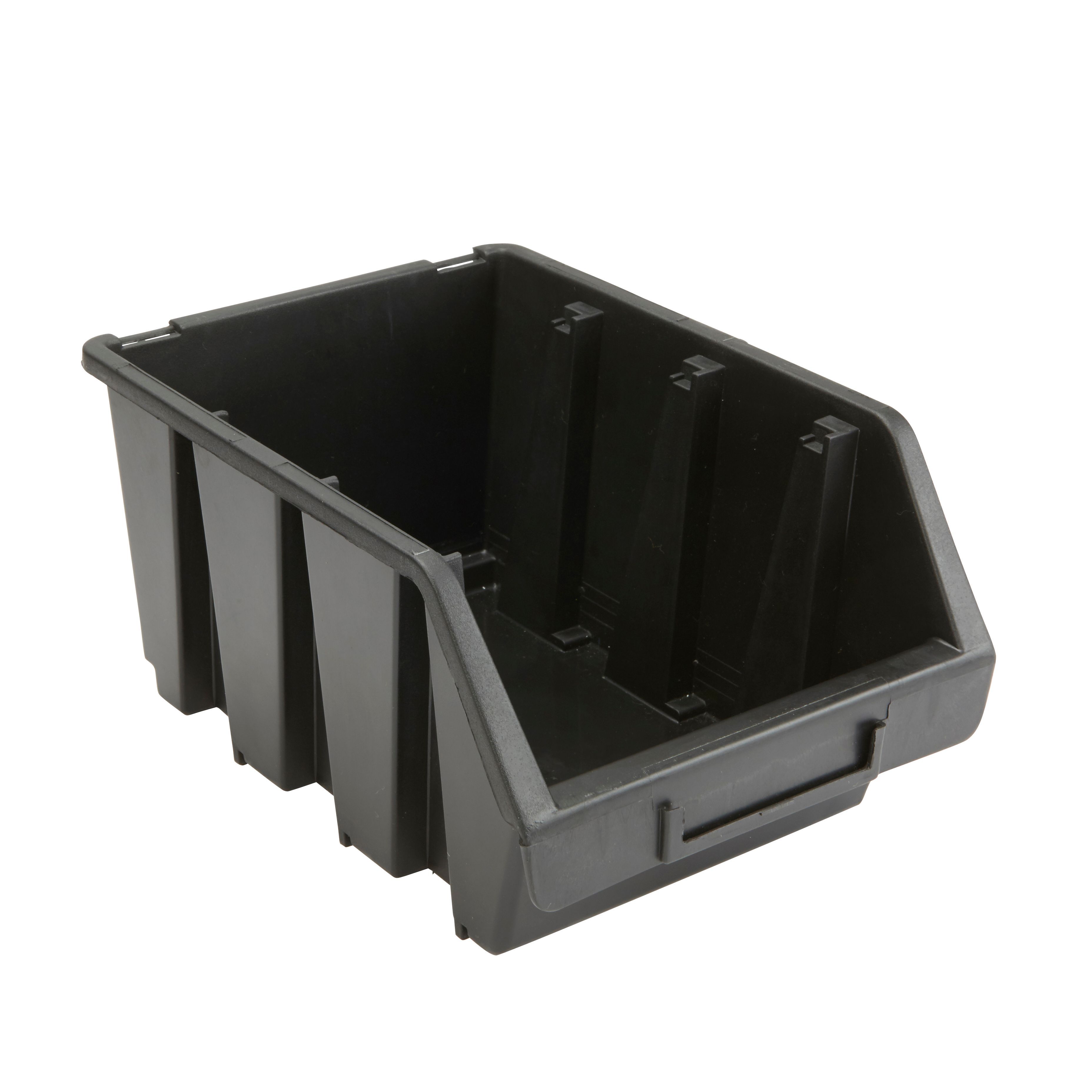 Patrol Ergobox Black Medium Organiser bin Tradepoint