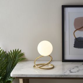 Pearl Gold effect Table lamp