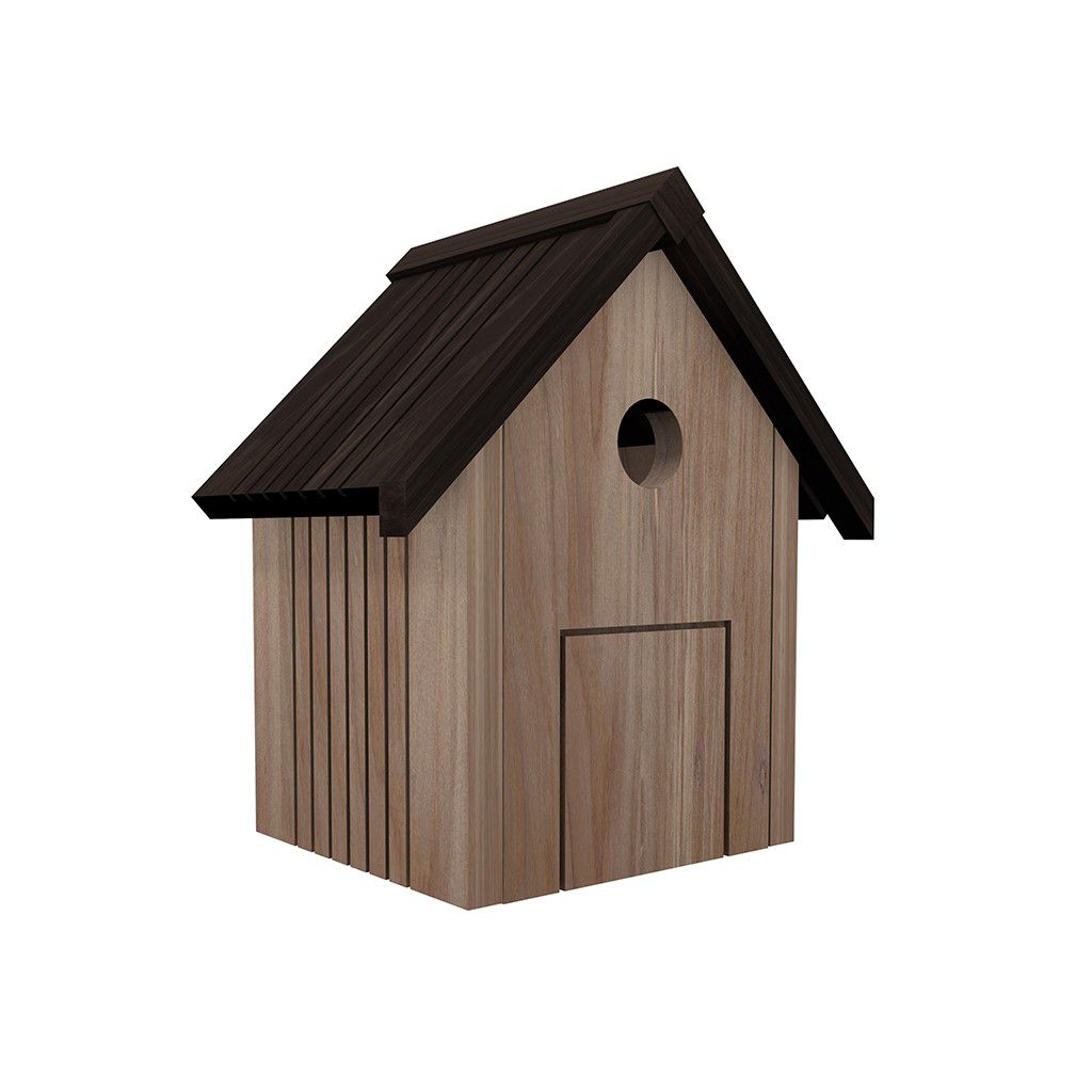 Peckish Blue tit Natural Wood Nest box