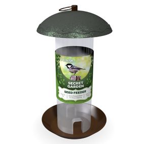 Peckish Secret garden Steel Seed Bird feeder 0.7L