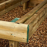 PEFC-certified spruce Rounded Deck joist (L)2.4m (W)144mm (T)44mm of 1