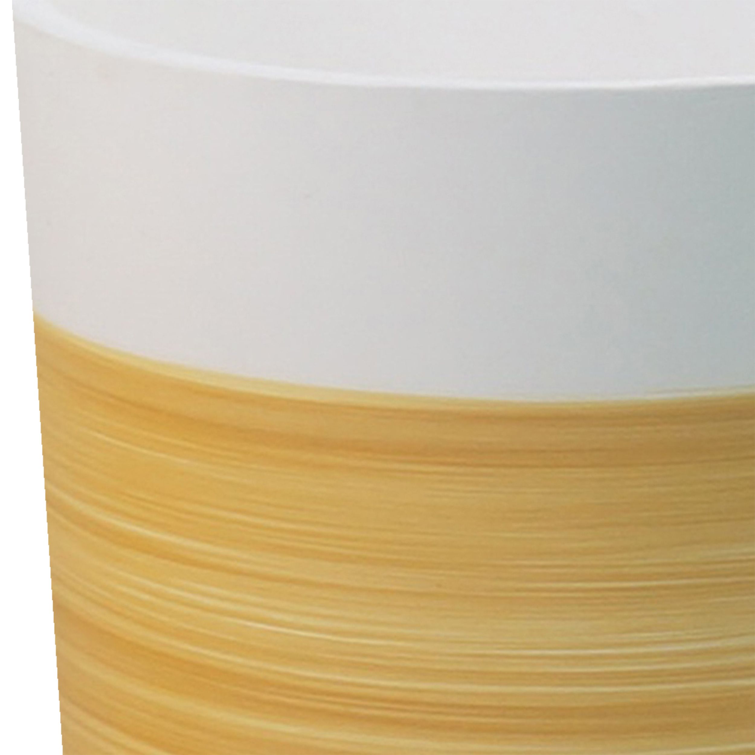 Penan White Wood effect Cement Circular Plant pot (Dia)38cm