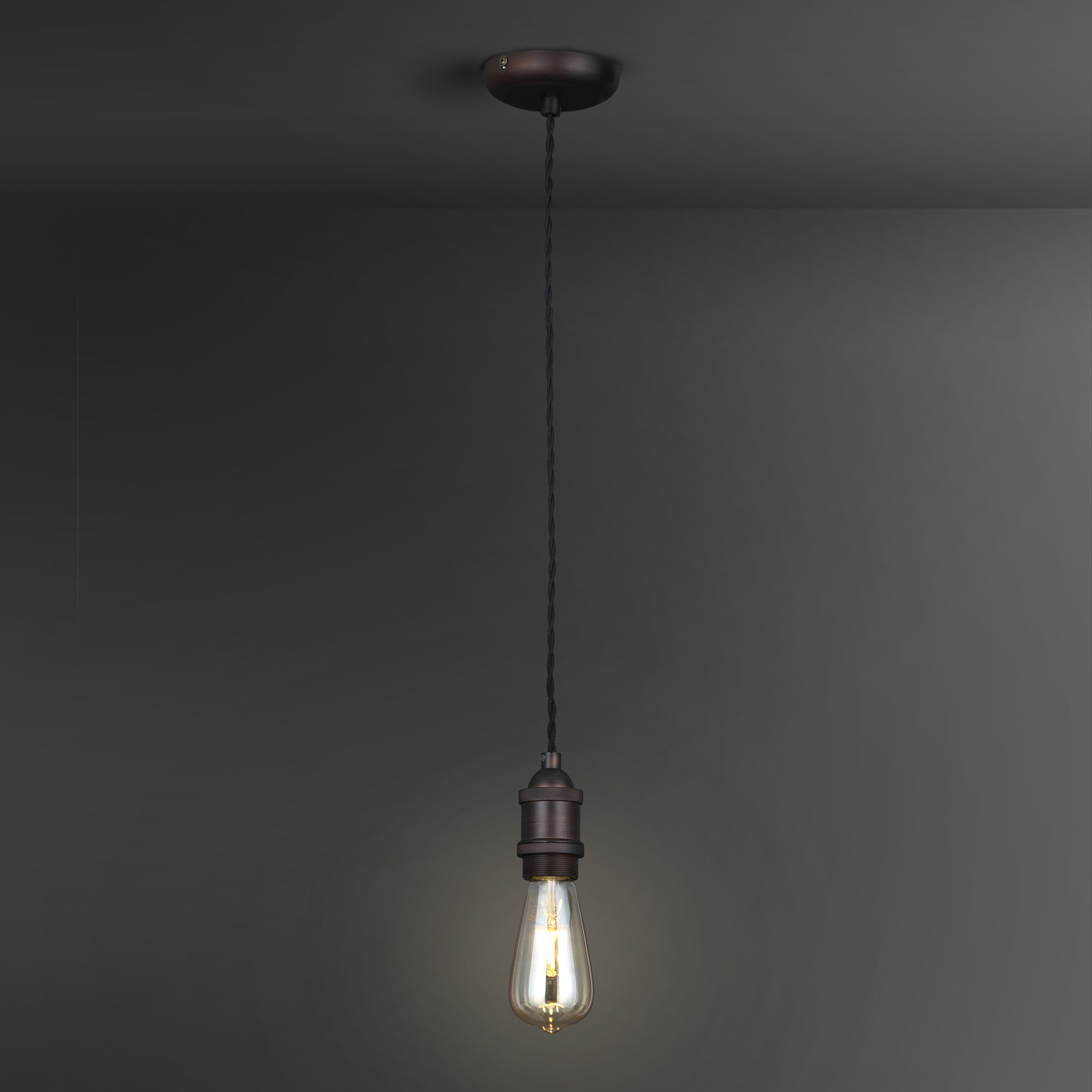 Pendant Bronze effect Ceiling light