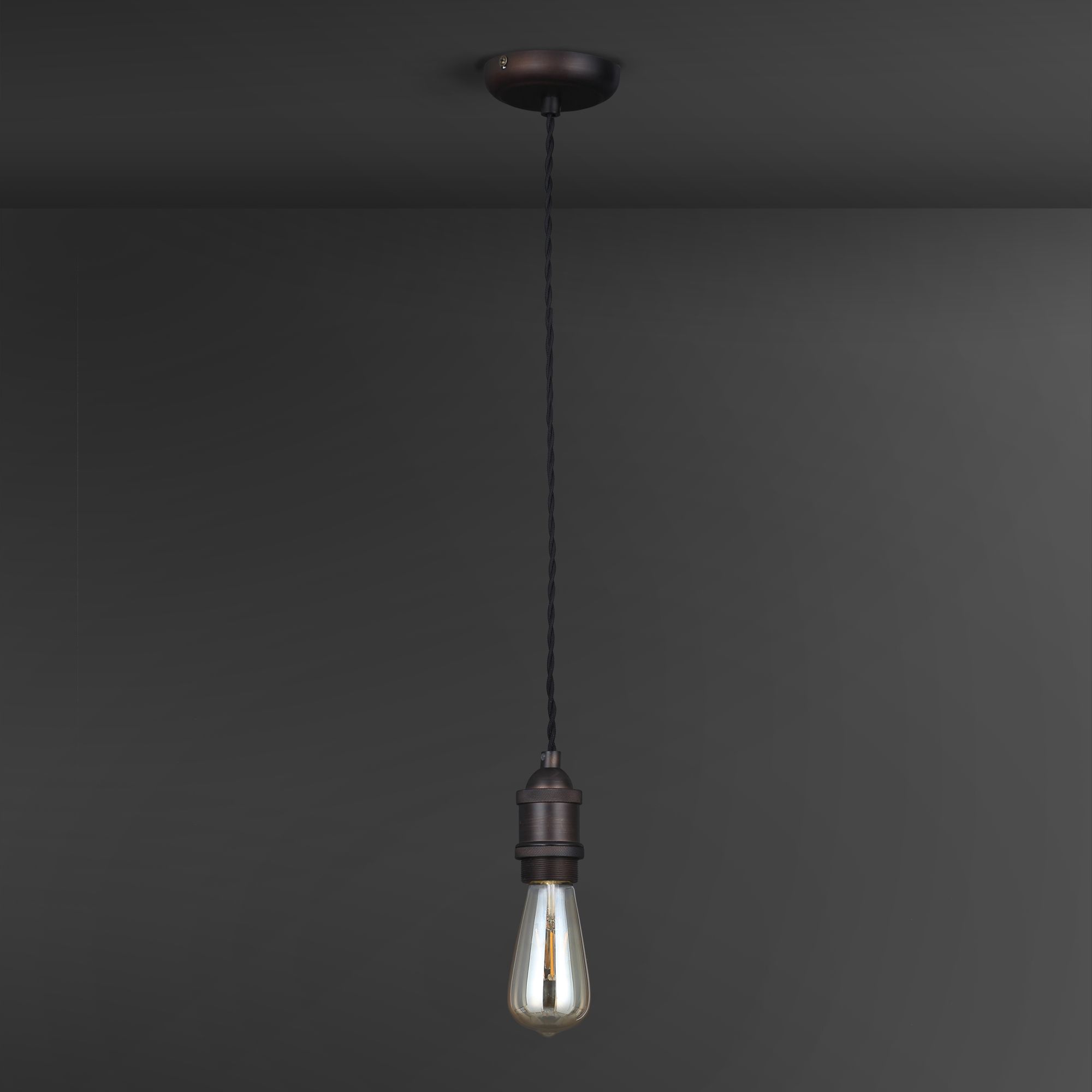 Pendant Bronze effect Ceiling light