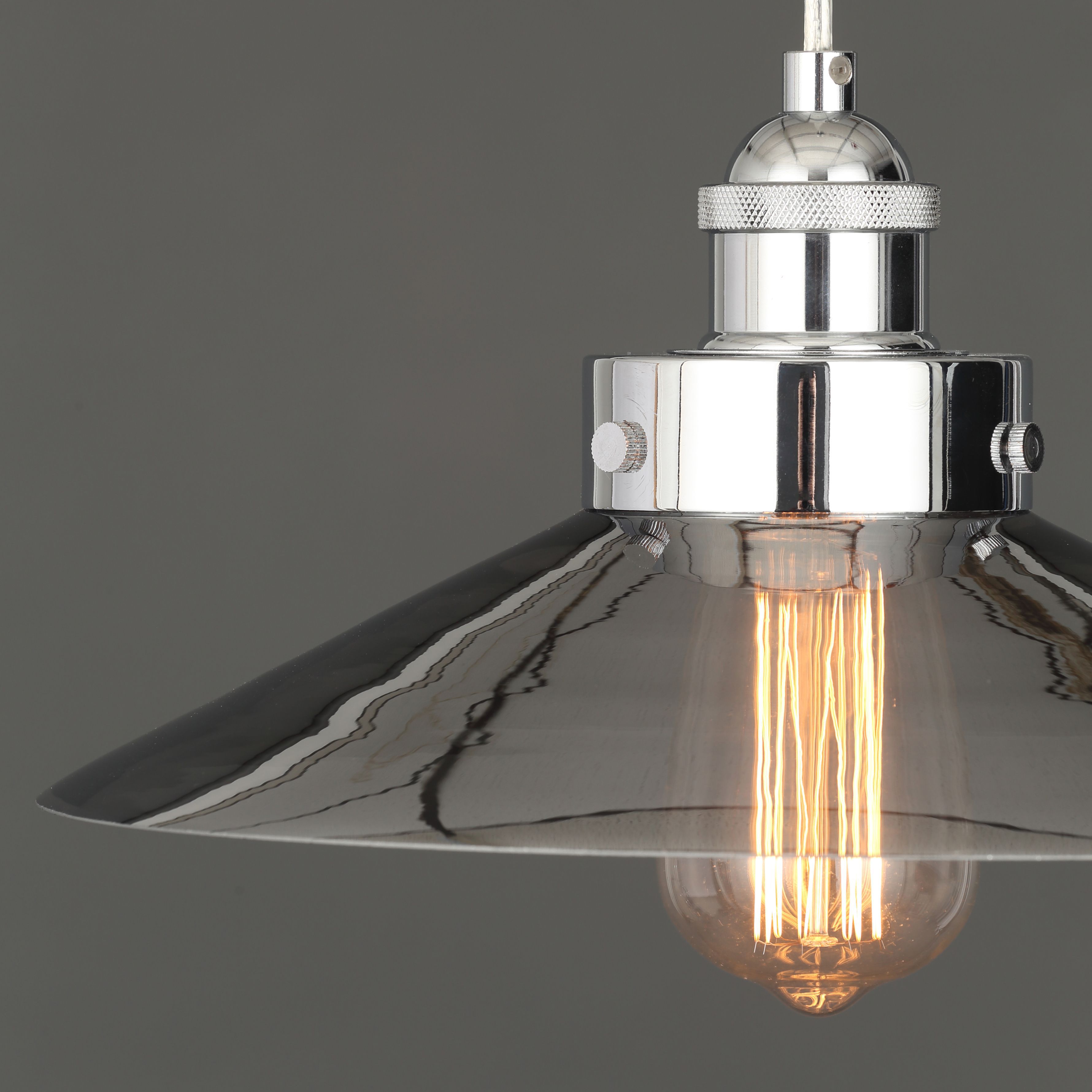 Penny Pendant Antique brass effect Ceiling light