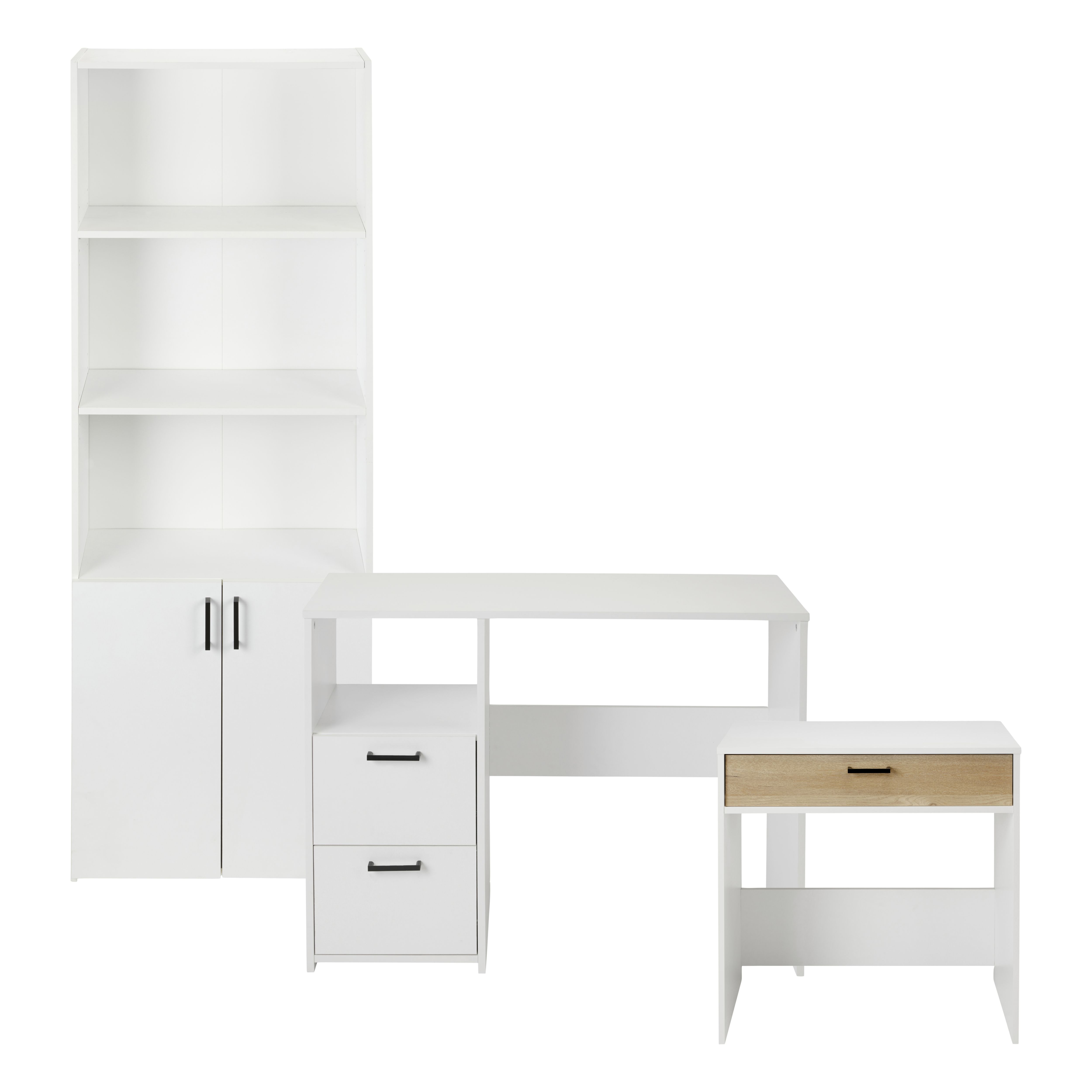 Penwith Matt white 1 compartment 3 Shelf Freestanding Rectangular Bookcase (H)1800mm (W)662mm (D)257mm