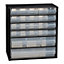 Performance Power Organiser Cabinet Black Organiser with 24 compartment