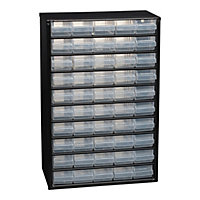 Performance Power Organiser Cabinet Black Organiser with 50 compartment