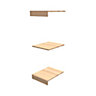 Perkin Oak effect Top, base & shelf kit (W)475mm (D)480mm