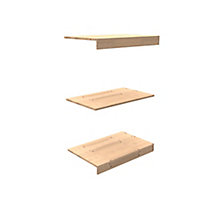 Perkin Oak effect Top, base & shelf kit (W)800mm (D)478mm