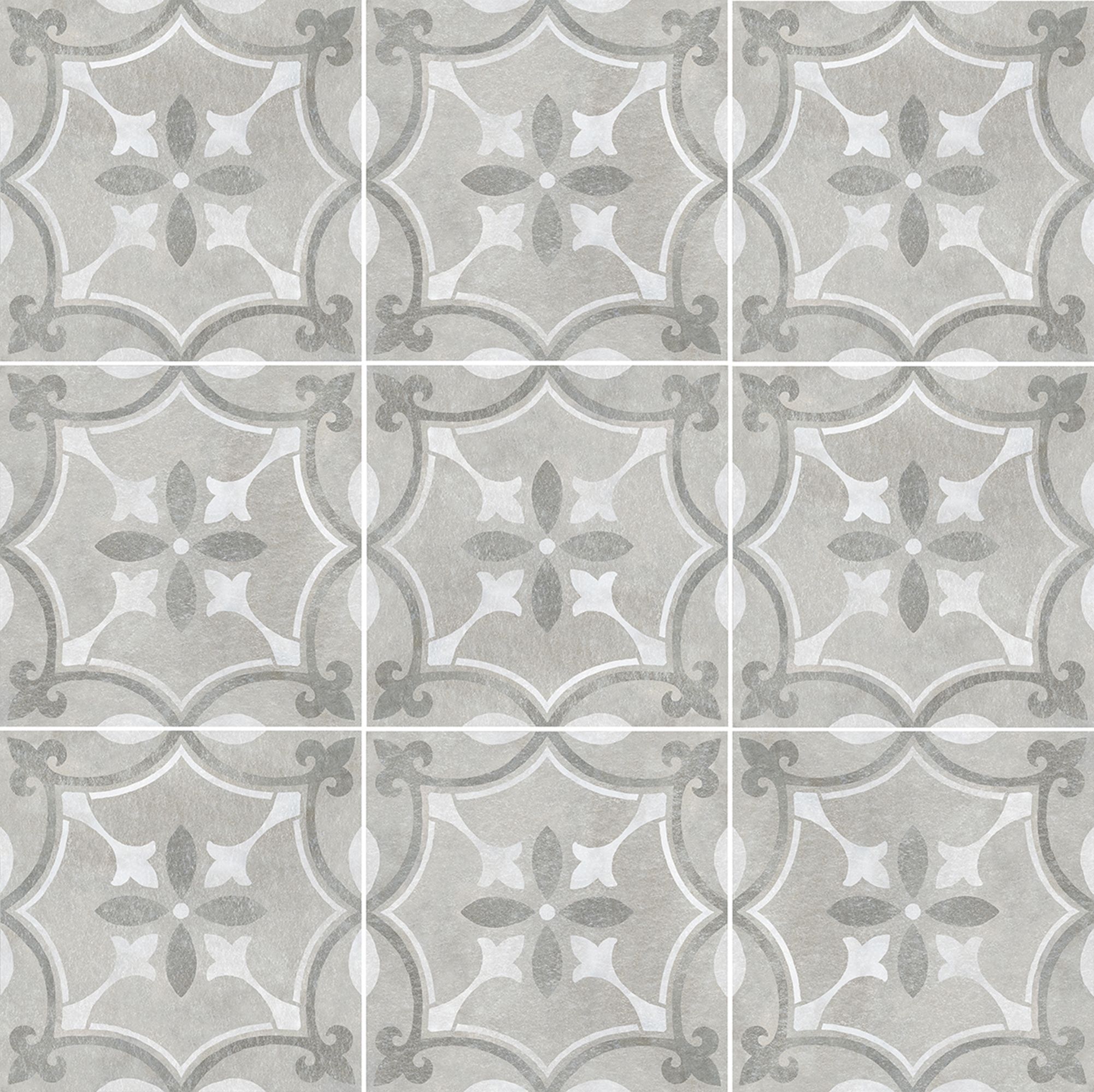 Perla Grey Matt Patterned Concrete effect Ceramic Indoor Wall & floor Tile Sample