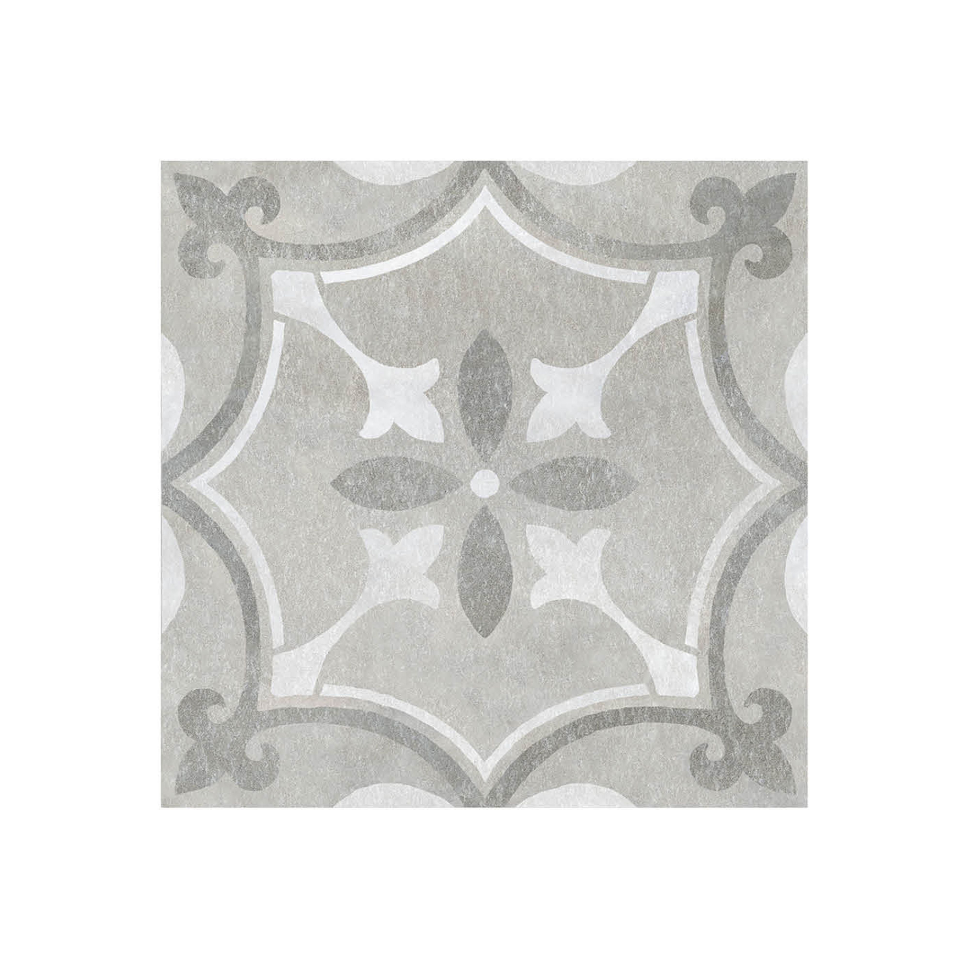 Perla Grey Matt Patterned Concrete effect Ceramic Indoor Wall & floor Tile Sample