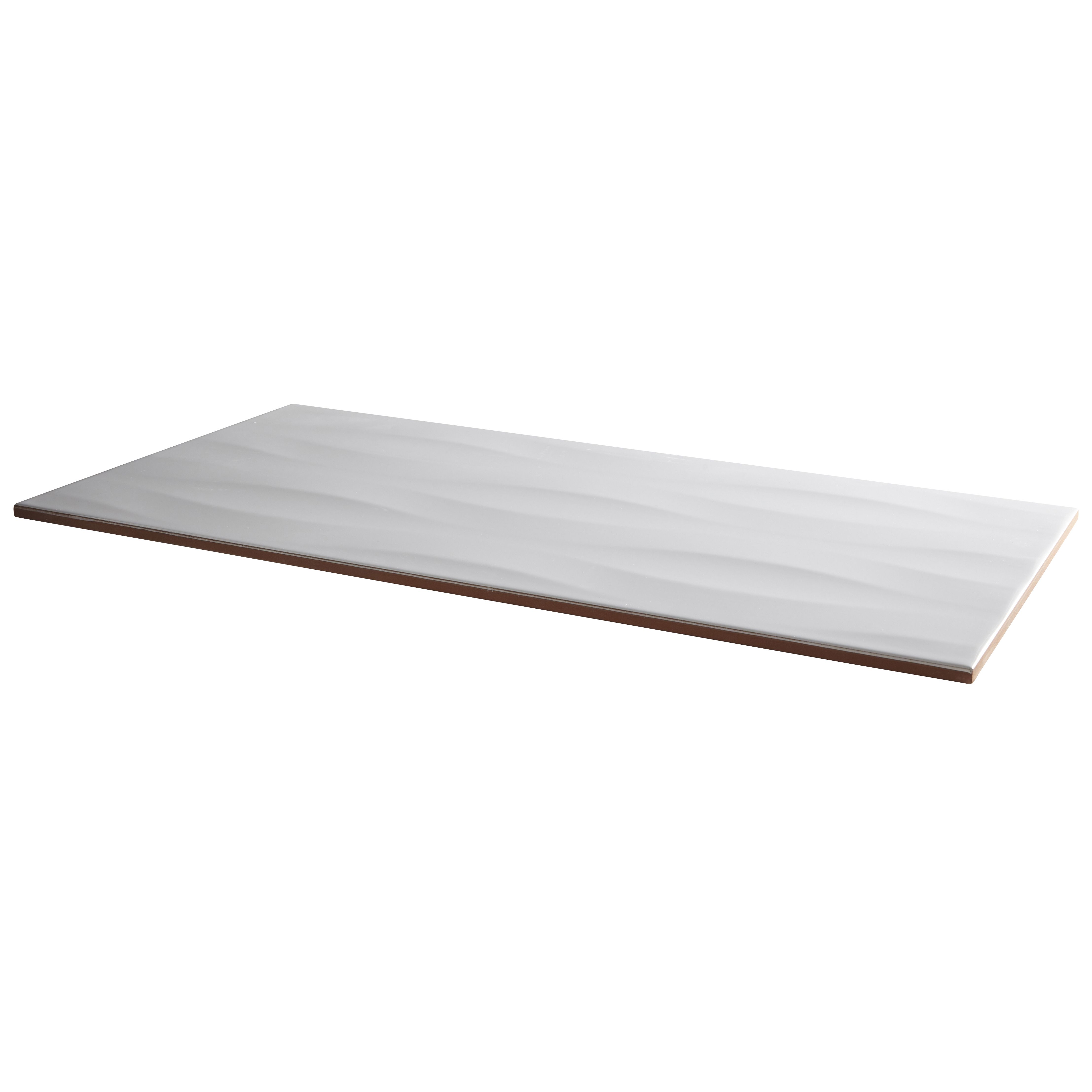Perouso White Gloss 3D Decor Ceramic Wall Tile Sample