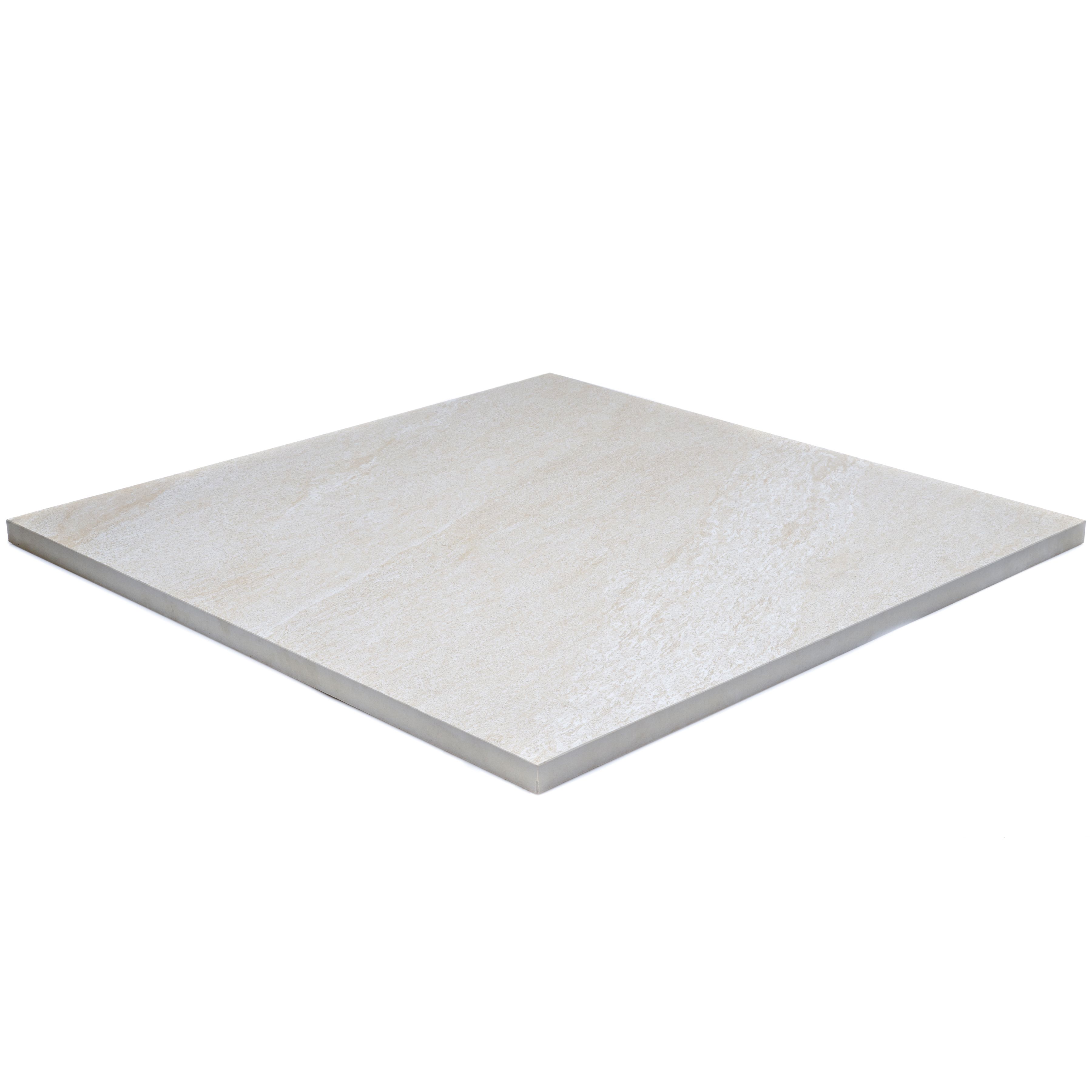 Persia Beige Matt Stone effect Porcelain Outdoor Floor Tile, Pack of 2, (L)600mm (W)600mm