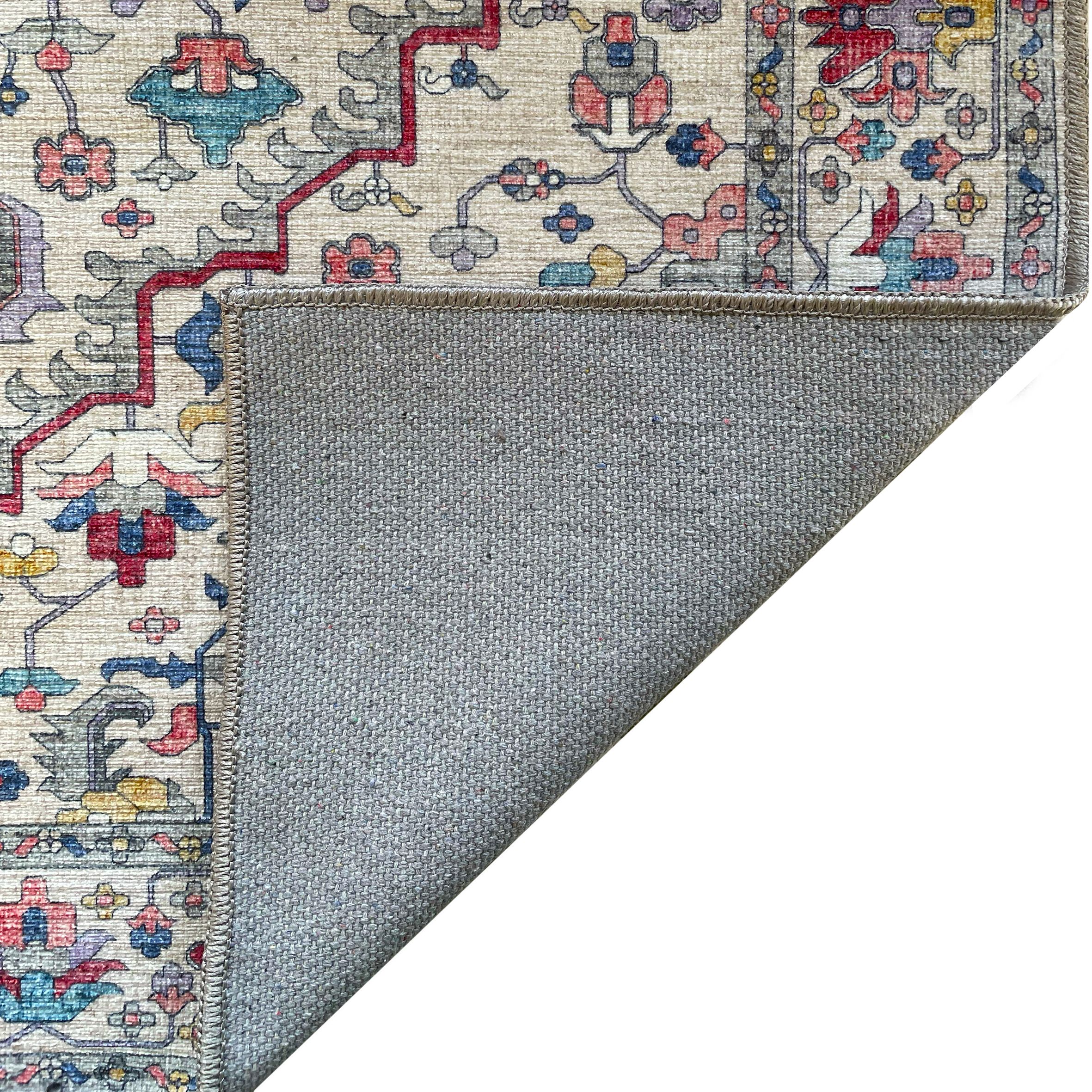 Persian Chenille Multicoloured Woven effect Medium Rug, (L)170cm x (W)120cm