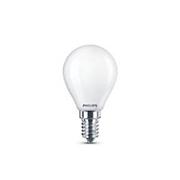Philips Classic E14 6.5W 470lm Frosted Golf ball Cool white LED Light bulb