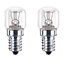 Philips E14 25W Warm white Incandescent Dimmable Oven Light bulb, Pack of 2